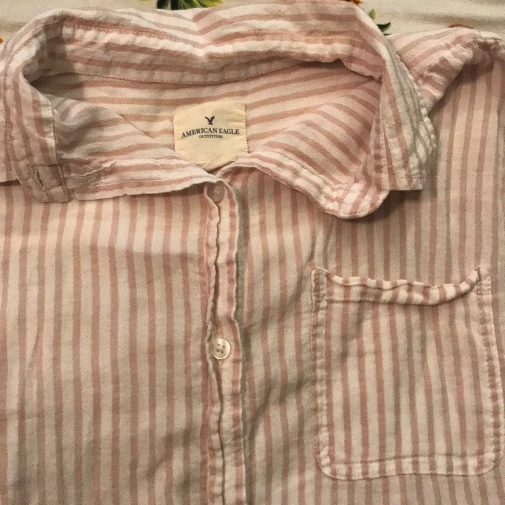 Stripped Button Down American Eagle Top - image 2